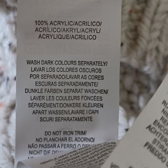 Primark Fisherman Sweater Sz M Cable Knit NEW Cozy Beige Oatmeal Chunky V Neck - Picture 13 of 16